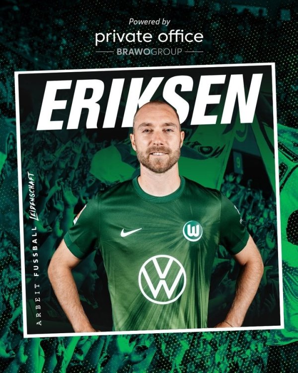 Eriksen: Tôi đang mong chờ cuộc phiêu lưu mới ở Bundesliga. Nhiều quốc tế Đan Mạch ở Wolfburg là cộn