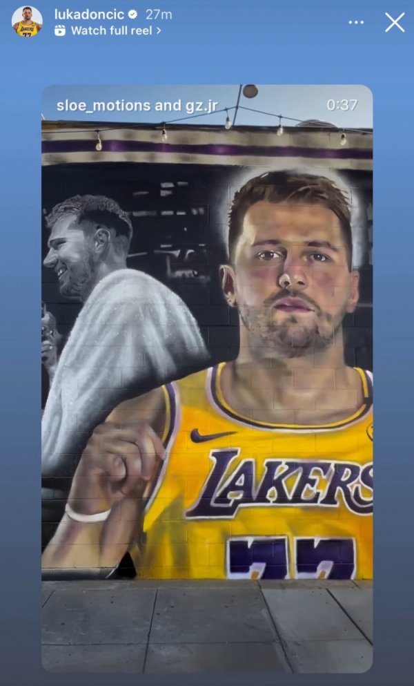 Lãnh đạo mới của Los Angeles! Doncic chuyển tiếp những bức tranh tường địa phương mới nhất về anh ta