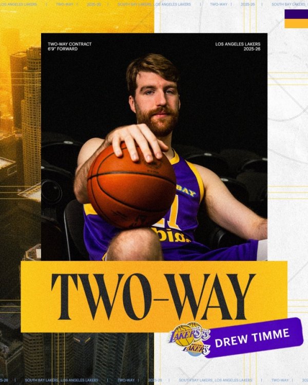 Quan chức của Lakers: Đội đã ký hợp đồng hai chiều với ông lớn Drew Timmy và từ bỏ Kroc