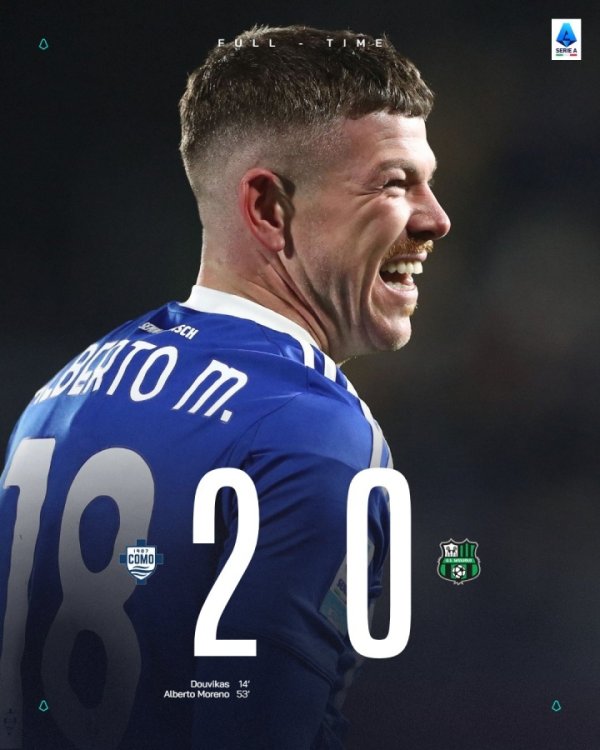 Còn một trận nữa và chỉ cách ngôi đầu bảng 3 điểm! Como 2-0 Sassuolo, Moreno chuyền bóng, Paz kiến ​